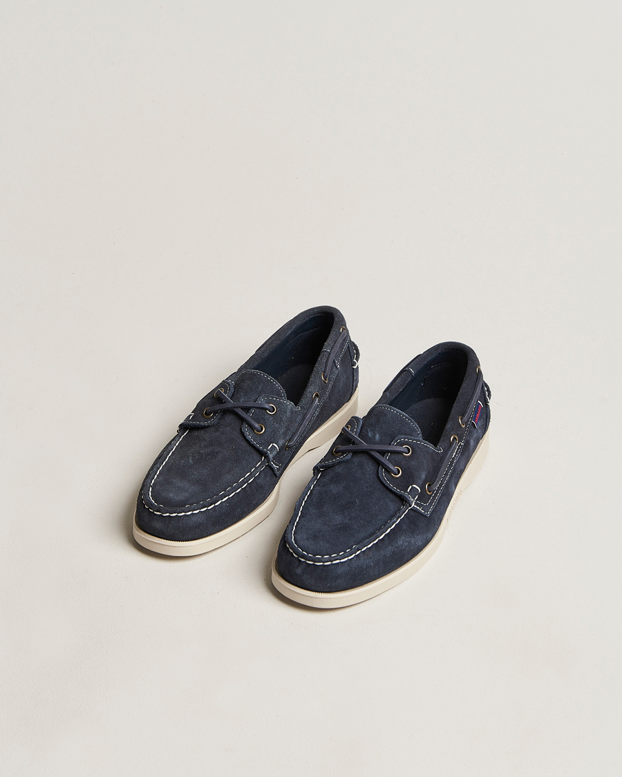 Herren | Sebago Docksides Suede Boat Shoe Navy | Sebago | Docksides Suede Boat Shoe Navy