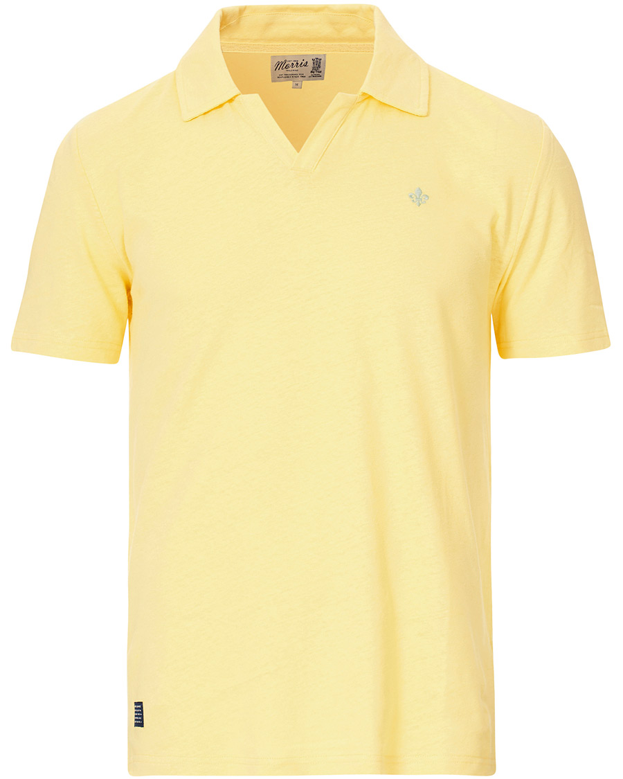 Herren | Poloshirts | Morris | Delon Cotton/Linen Pique Yellow
