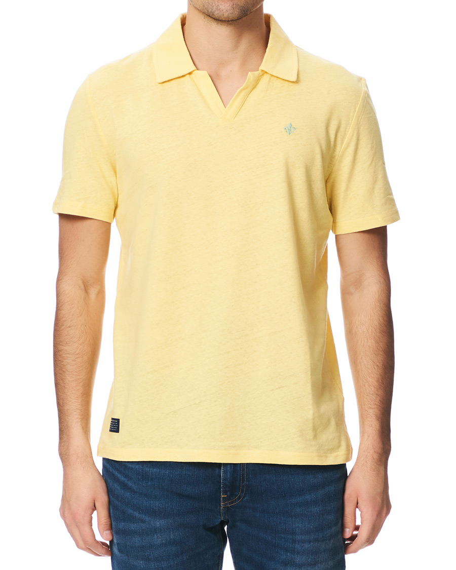 Herren | Poloshirts | Morris | Delon Cotton/Linen Pique Yellow