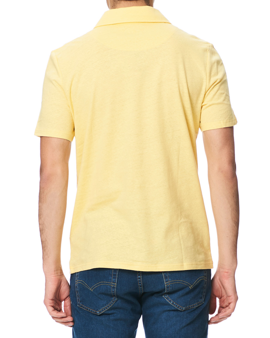 Herren | Poloshirts | Morris | Delon Cotton/Linen Pique Yellow