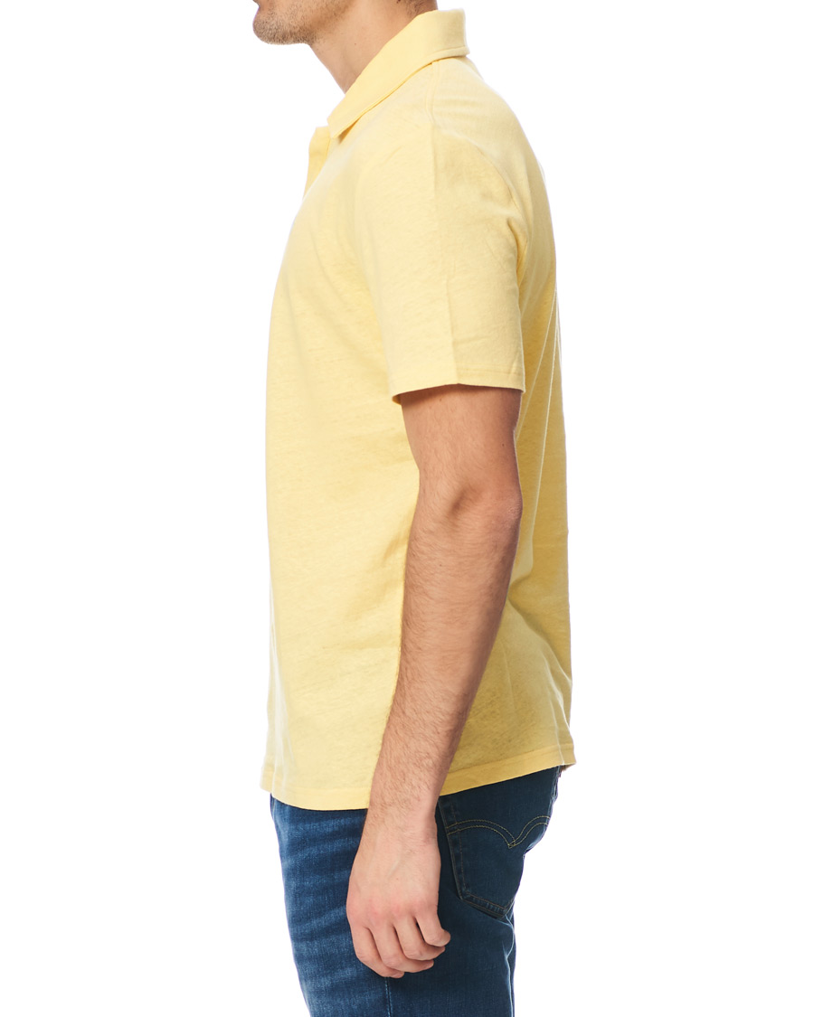 Herren | Poloshirts | Morris | Delon Cotton/Linen Pique Yellow