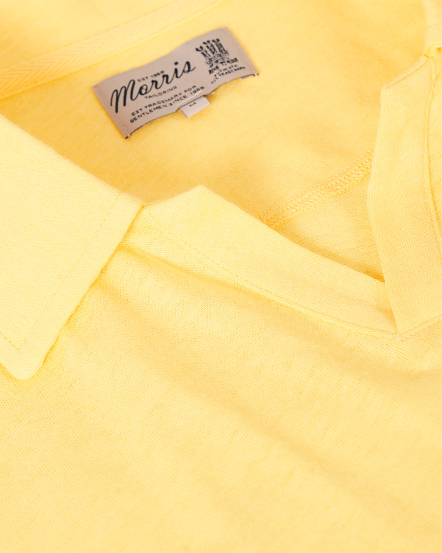 Herren | Poloshirts | Morris | Delon Cotton/Linen Pique Yellow