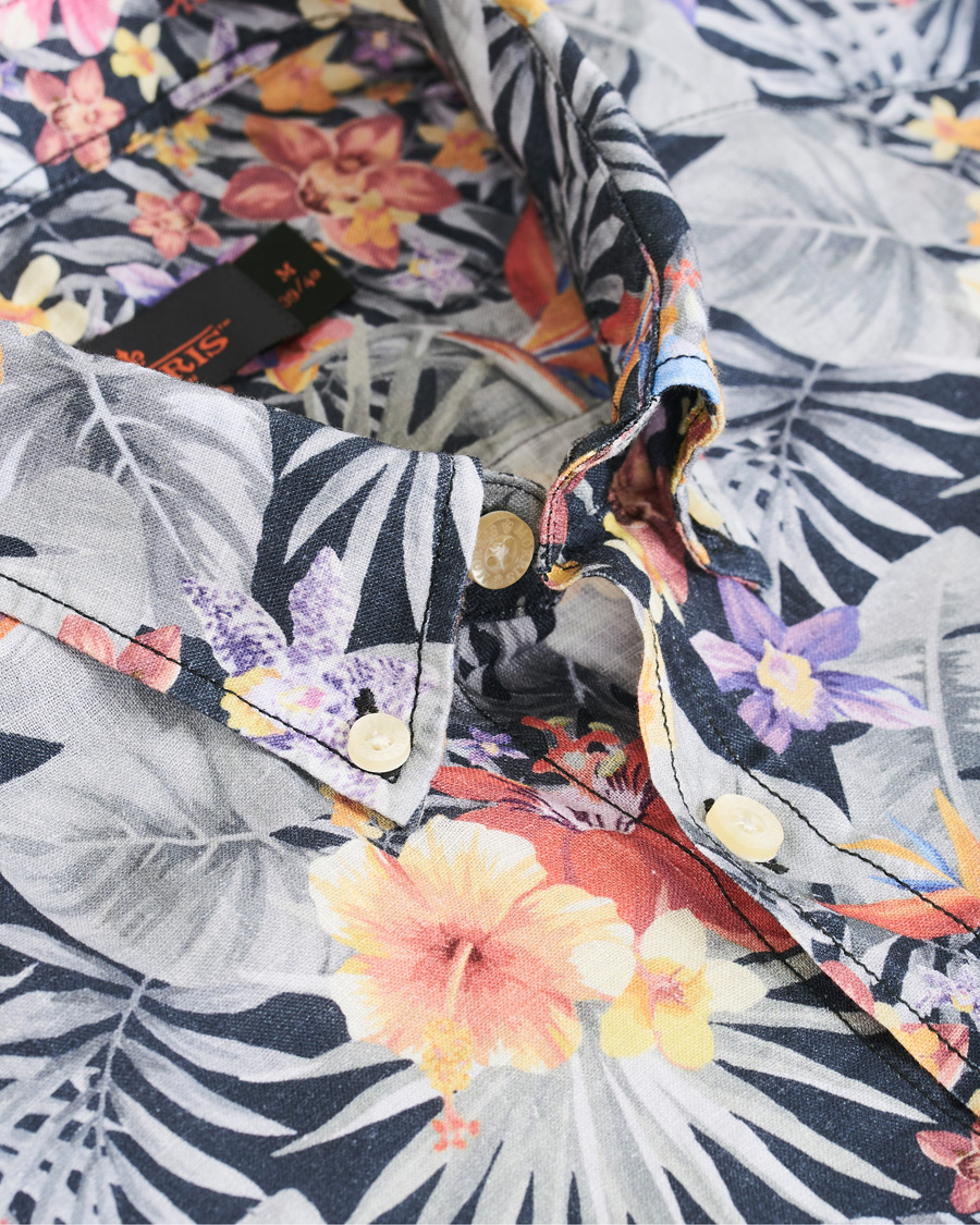 Herren | Hemden | Morris | Harvey Printed Flower Button Down Shirt Navy