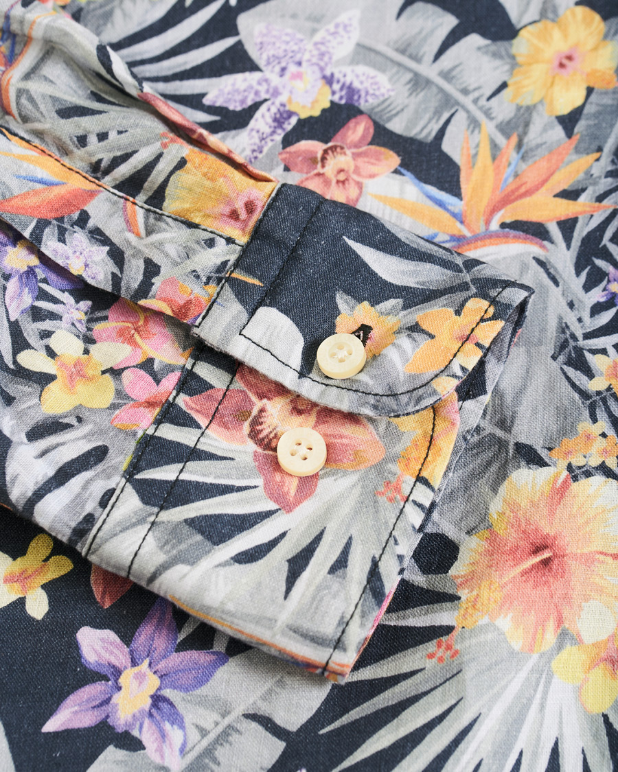 Herren | Hemden | Morris | Harvey Printed Flower Button Down Shirt Navy