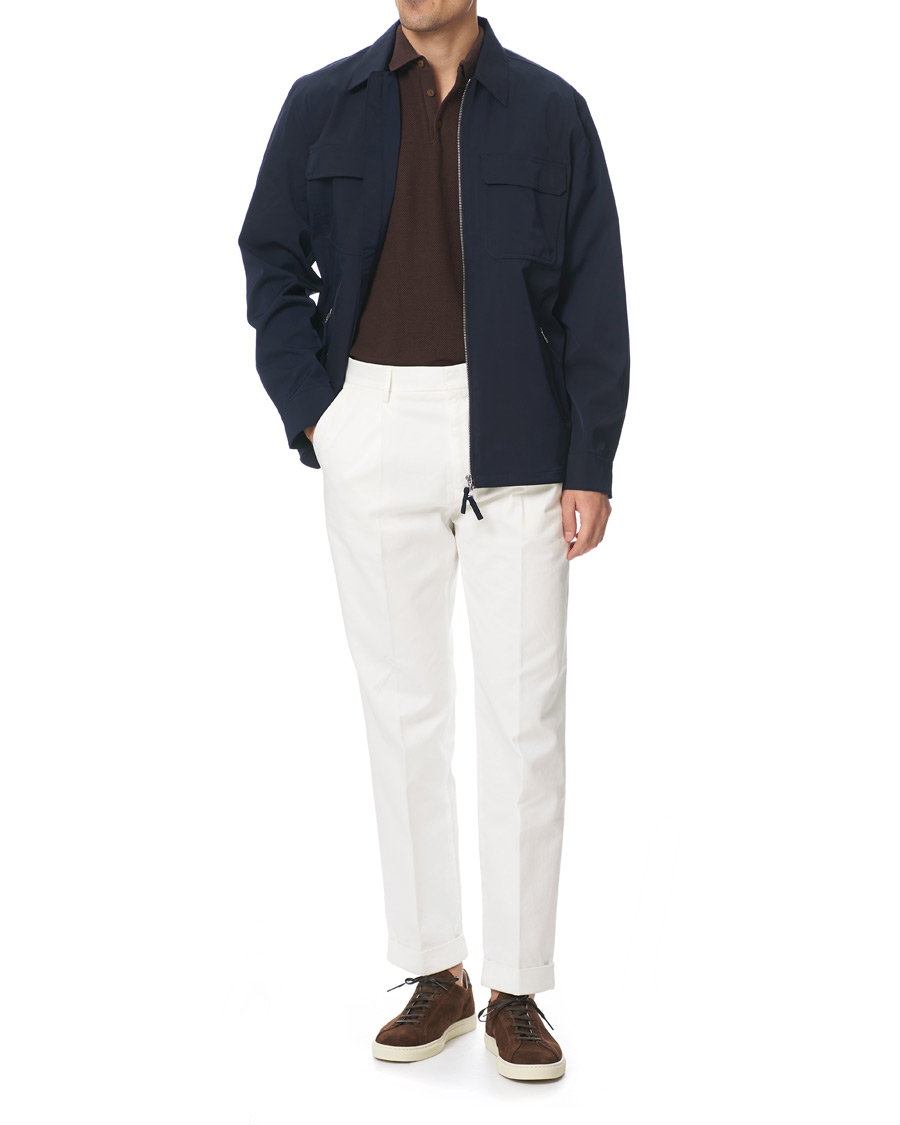 Herren | Hosen | Morris | Bernard Pleated Turn Up Trousers Off White