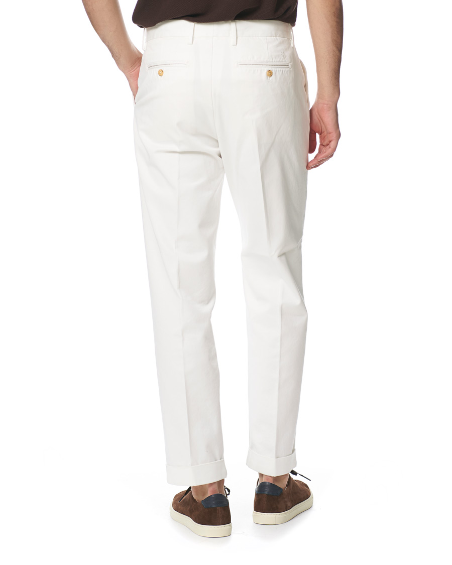 Herren | Hosen | Morris | Bernard Pleated Turn Up Trousers Off White