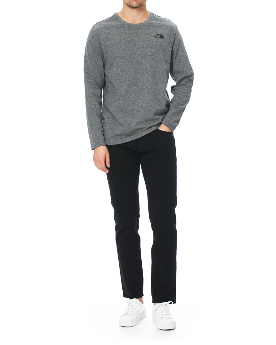 Herren | T-Shirts | The North Face | Simple Dome Long Sleeve Tee Heather Grey