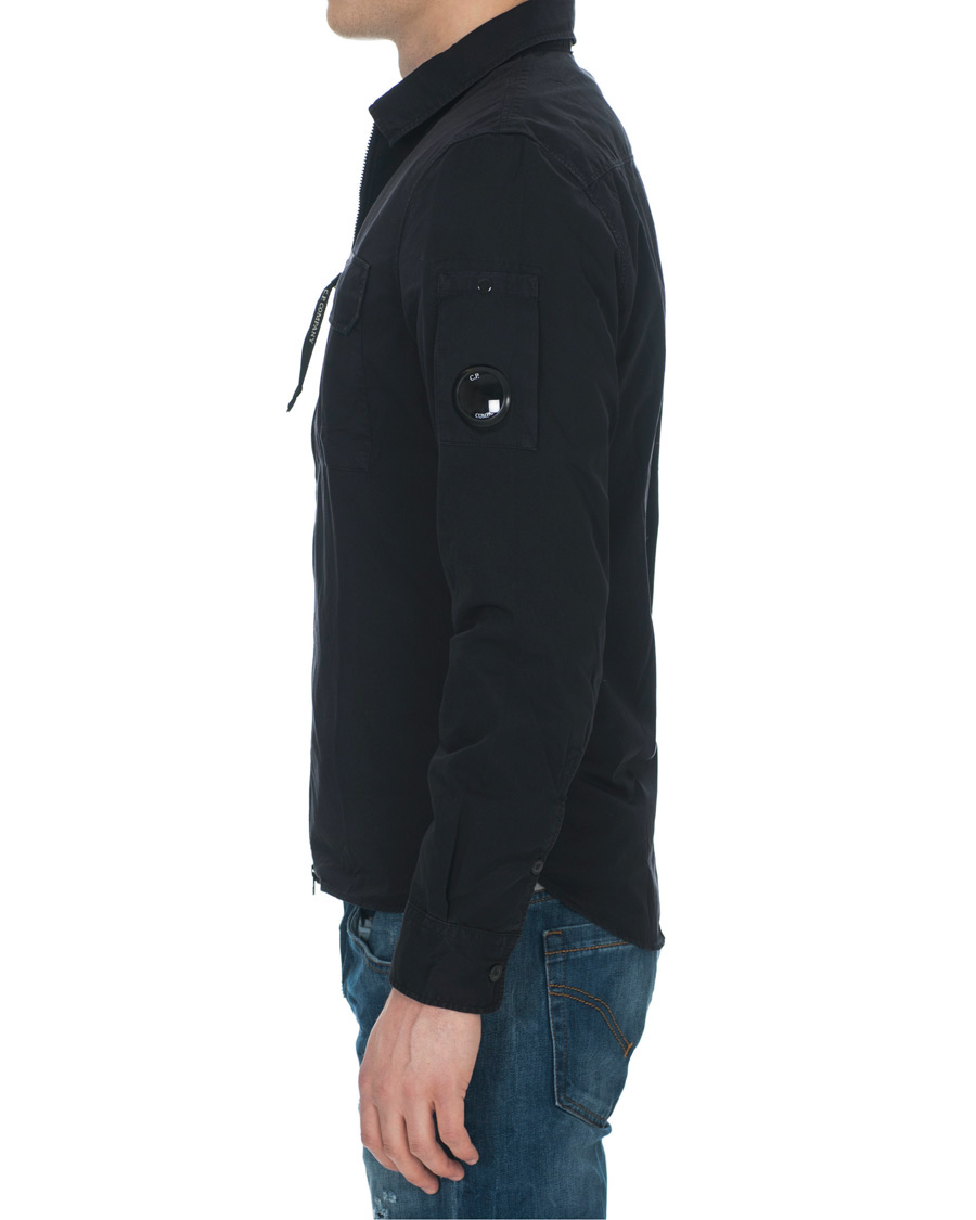 Herren | Hemden | C.P. Company | Garment Dyed Gabardine Zip Shirt Jacket Eclipse