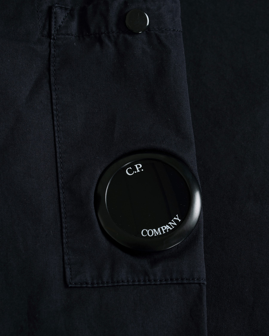 Herren | Hemden | C.P. Company | Garment Dyed Gabardine Zip Shirt Jacket Eclipse