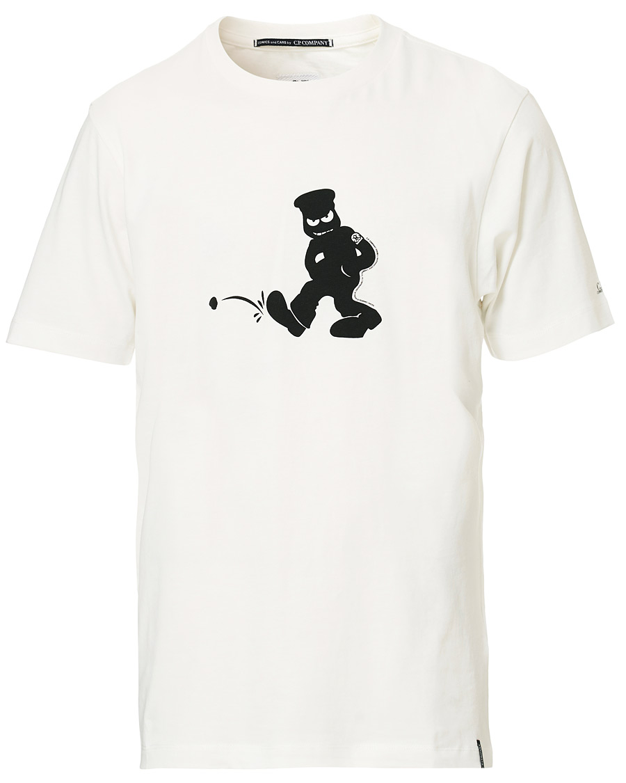 Herren | T-Shirts | C.P. Company | Comics And Cars Logo Tee Off White