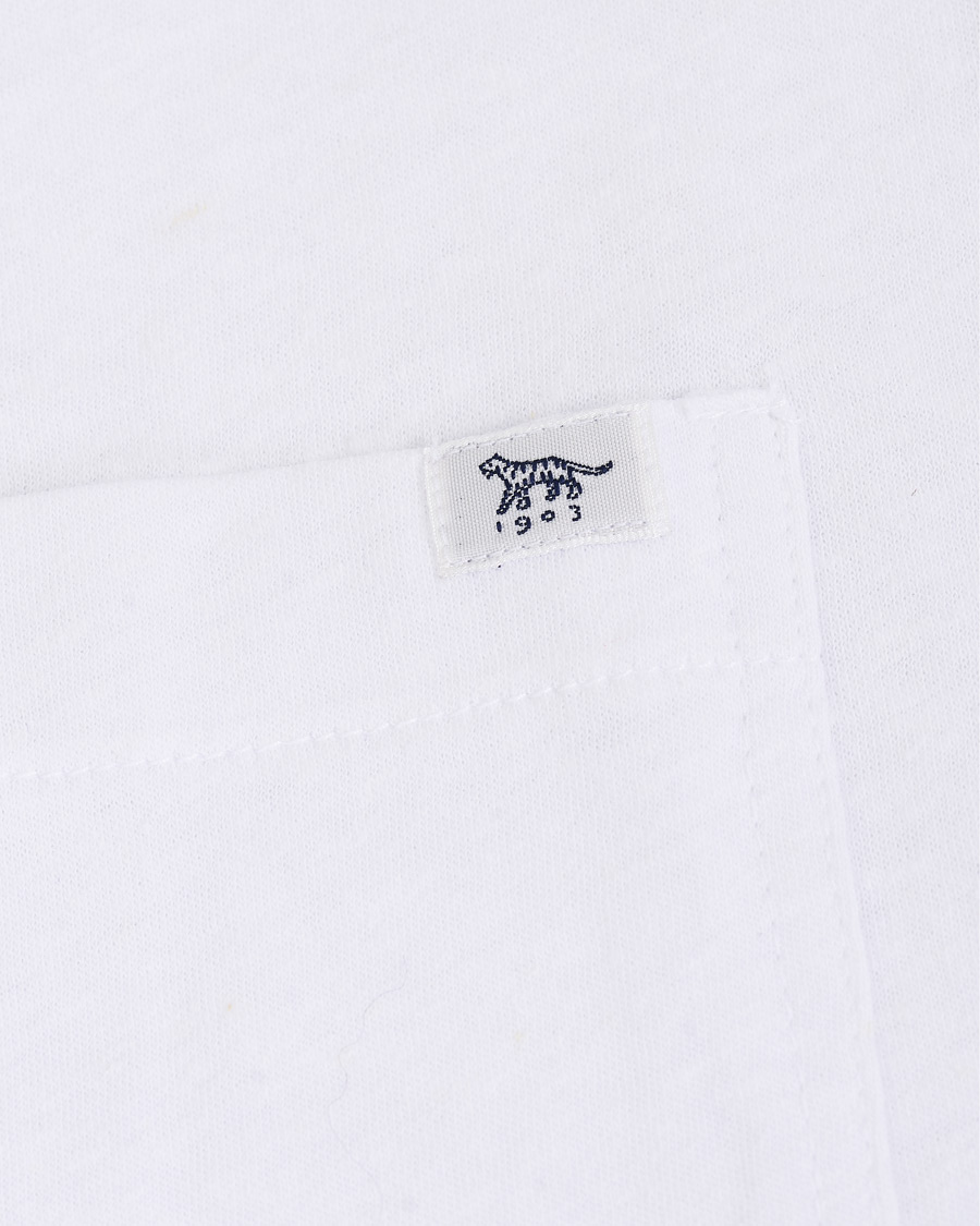Herren | T-Shirts | Tiger of Sweden | Didelot Linen Pocket Crew Neck Tee White