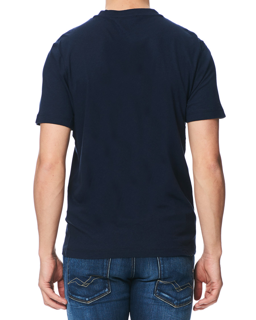 Herren | T-Shirts | Tiger of Sweden | Didelot Linen Pocket Crew Neck Tee Navy