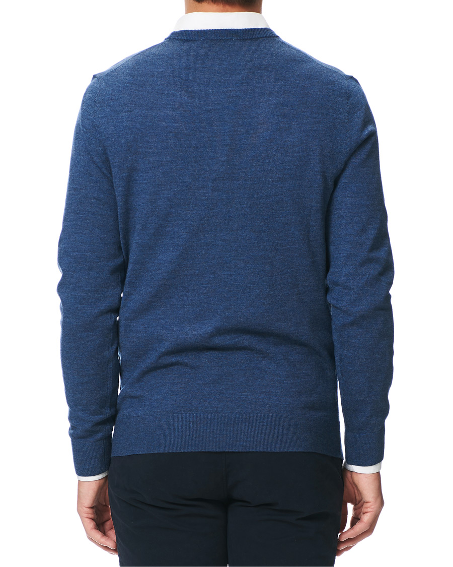 Herren | Pullover | Tiger of Sweden | Nichols Extra Fine Merino Crew Neck Sea Blue