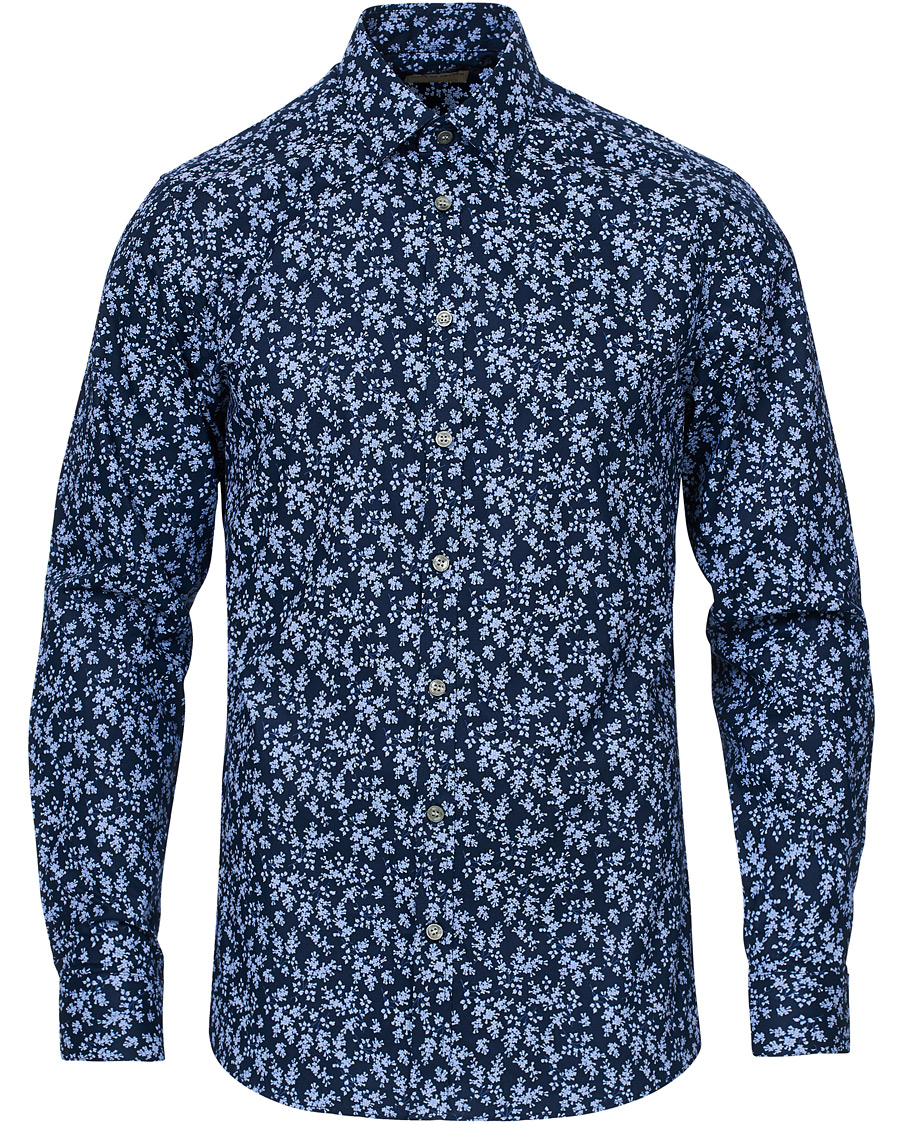 Herren | Hemden | Tiger of Sweden | Ferene Printed Flower Shirt Navy