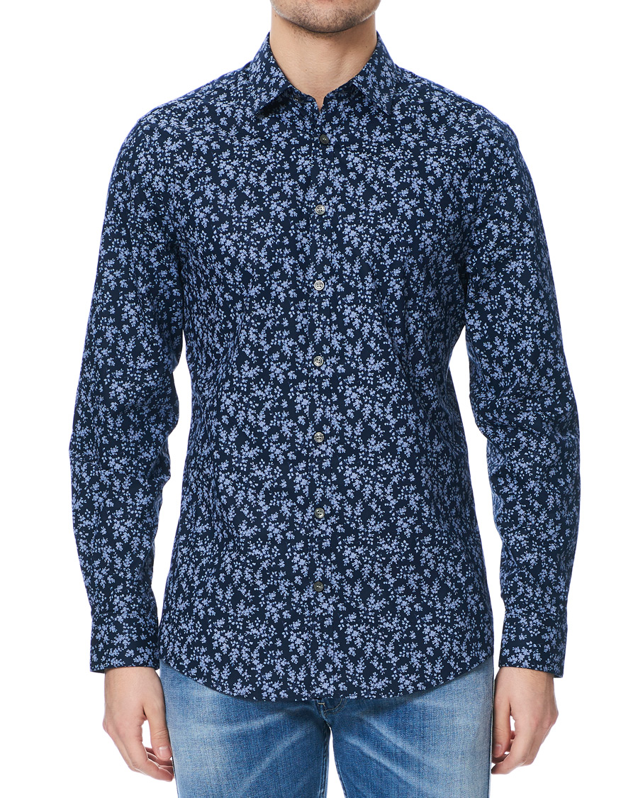 Herren | Hemden | Tiger of Sweden | Ferene Printed Flower Shirt Navy