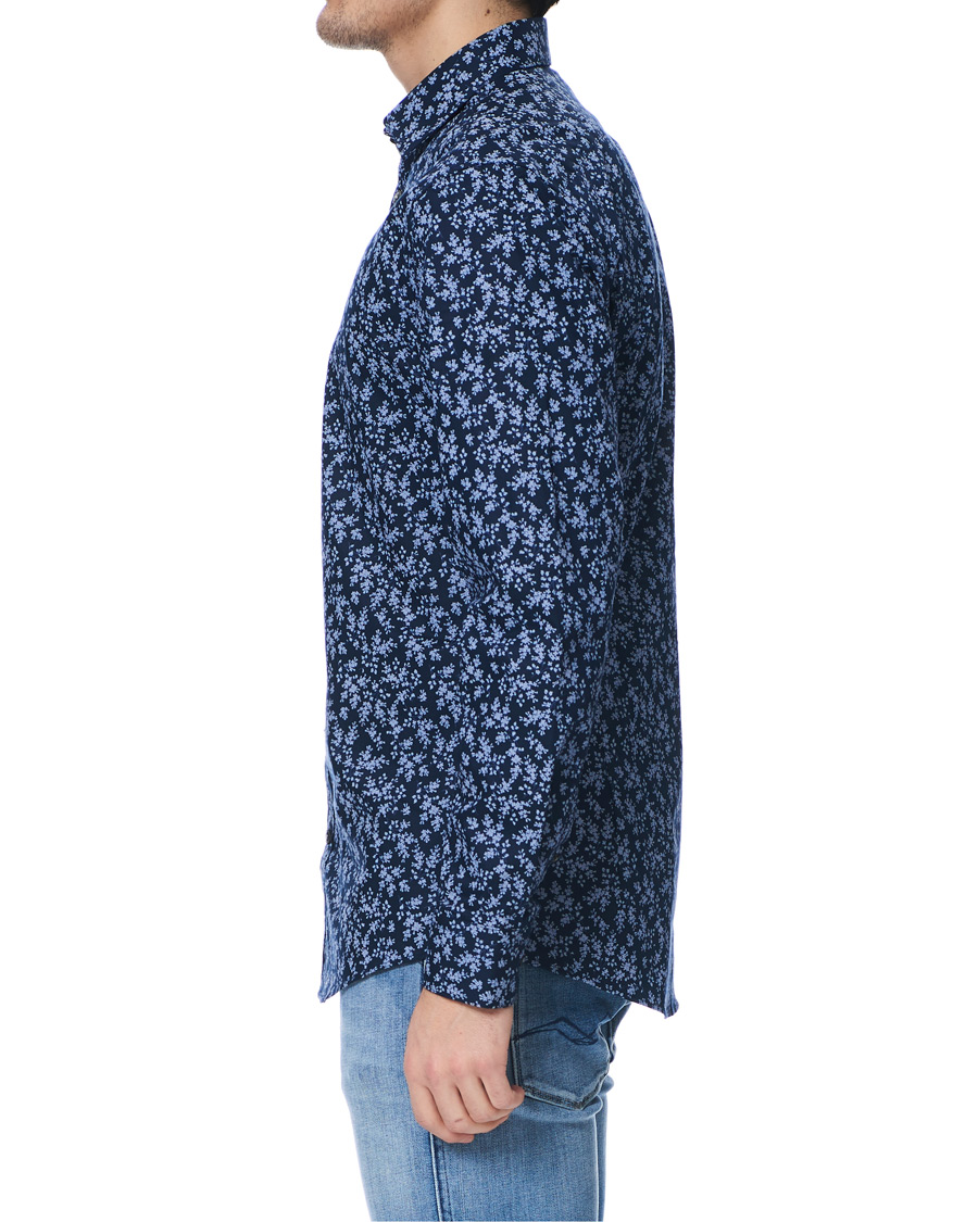 Herren | Hemden | Tiger of Sweden | Ferene Printed Flower Shirt Navy