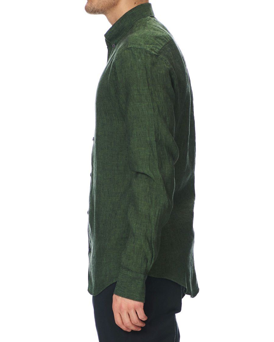 Herren | Hemden | Tiger of Sweden | Fenald Button Down Linen Shirt Green