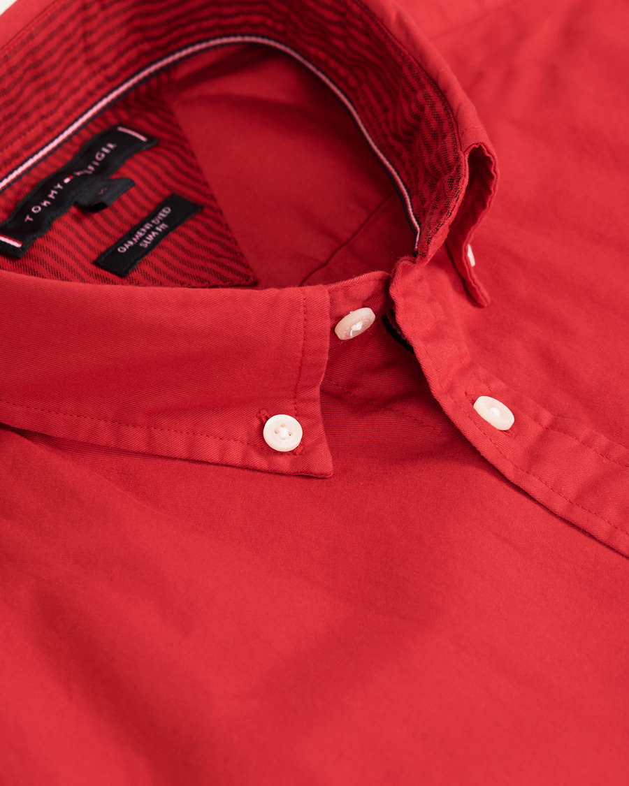 Herren | Hemden | Tommy Hilfiger | Slim Fit Garment Dyed Twill Shirt Primary Red