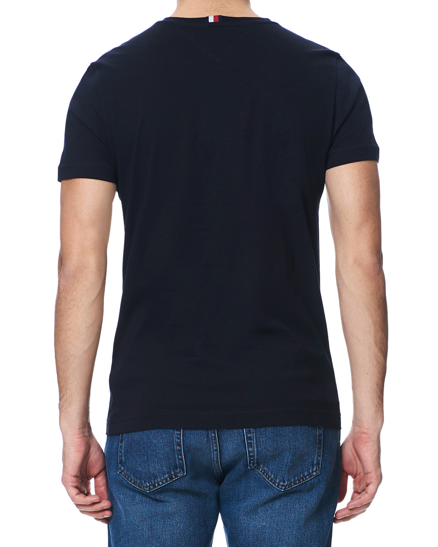 Herren | T-Shirts | Tommy Hilfiger | Organic Cotton Stripe Crew Neck Tee Desert Sky