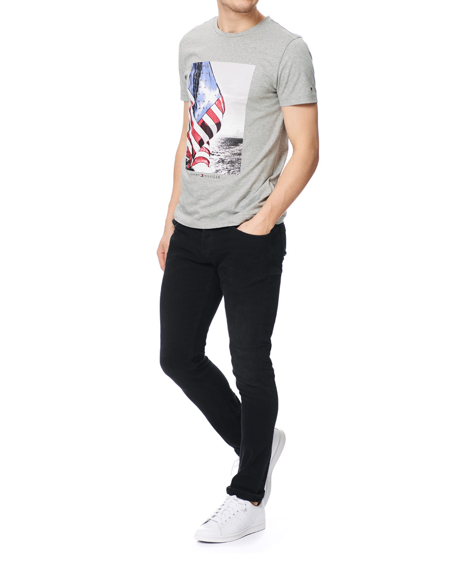 Herren | T-Shirts | Tommy Hilfiger | Flag Photo Print Crew Neck Tee Medium Grey Heather XL