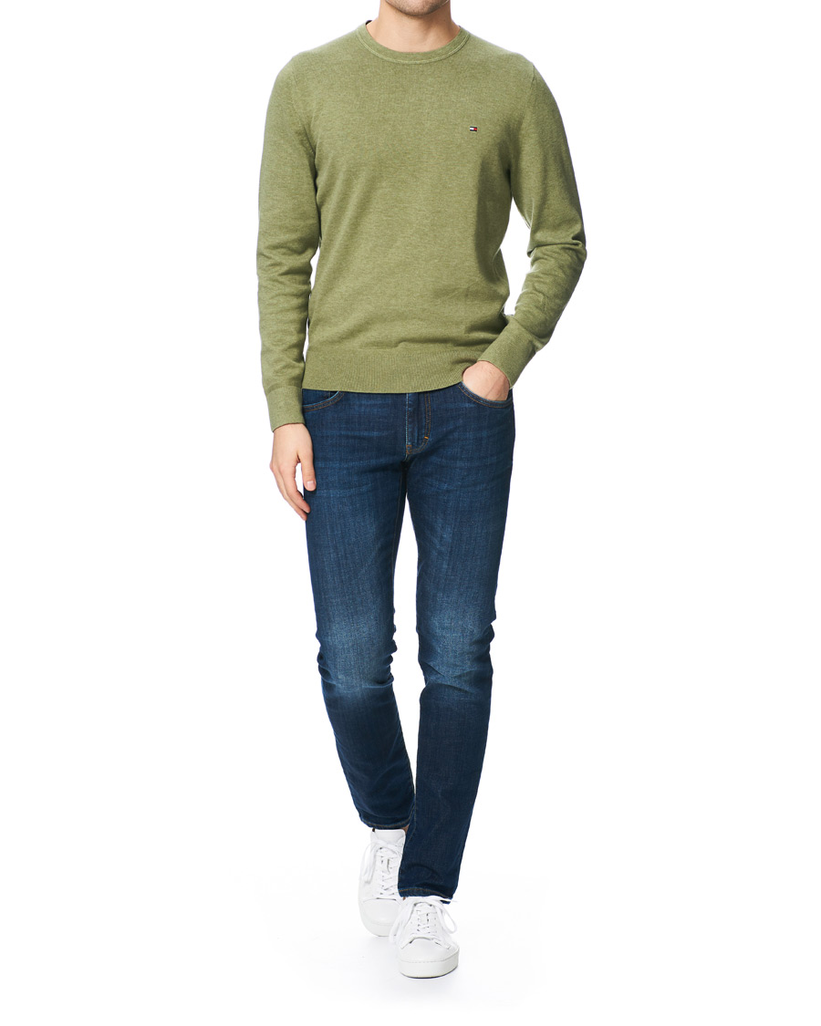 Herren | Pullover | Tommy Hilfiger | Organic Cotton/Silk Crew Neck Pullover Faded Olive