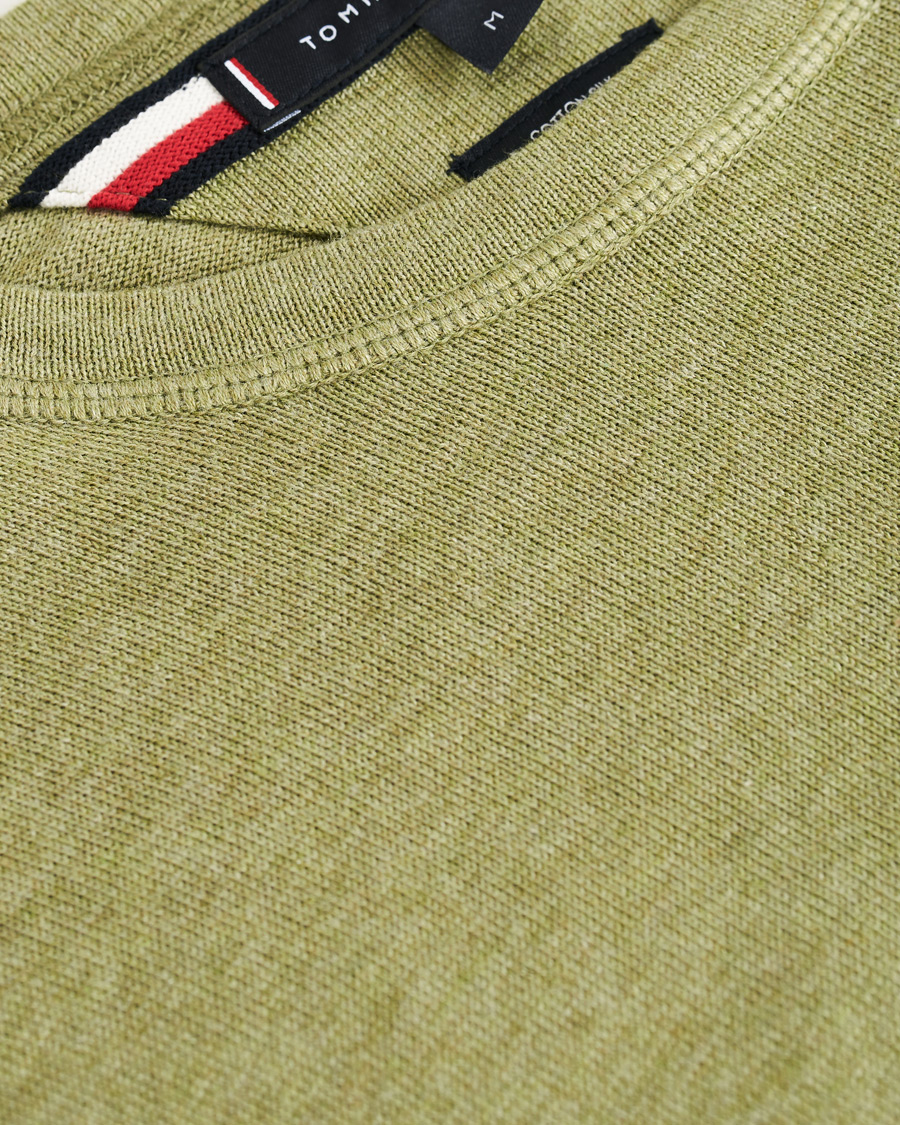 Herren | Pullover | Tommy Hilfiger | Organic Cotton/Silk Crew Neck Pullover Faded Olive