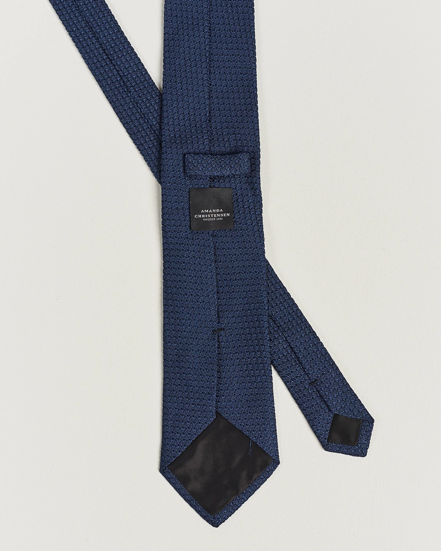 Herren |  | Amanda Christensen | Silk Grenadine 8 cm Tie Napoli Blue