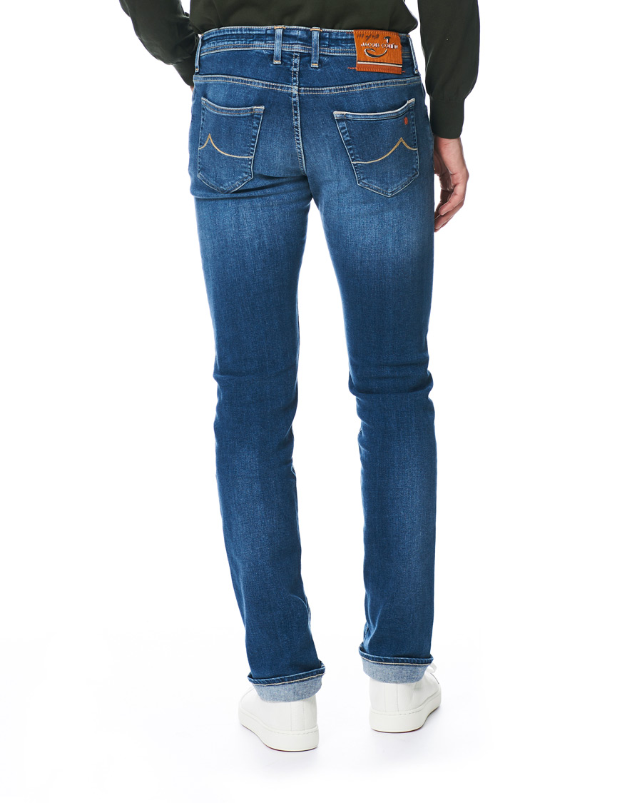 Herren | Jeans | Jacob Cohën | 622 Limited Edition Slim Fit Jeans Mid Blue