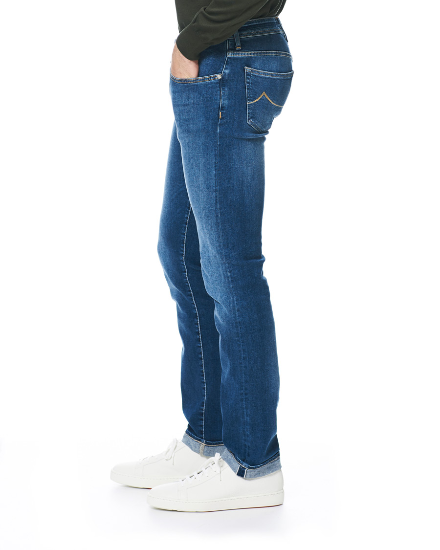 Herren | Jeans | Jacob Cohën | 622 Limited Edition Slim Fit Jeans Mid Blue