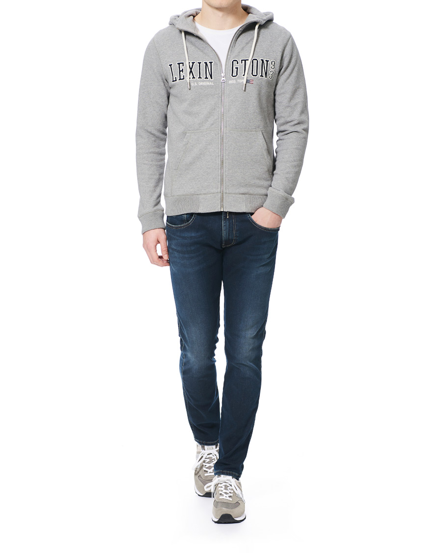 Herren | Pullover | Lexington | Michael Full Zip Logo Hoodie Grey Melange