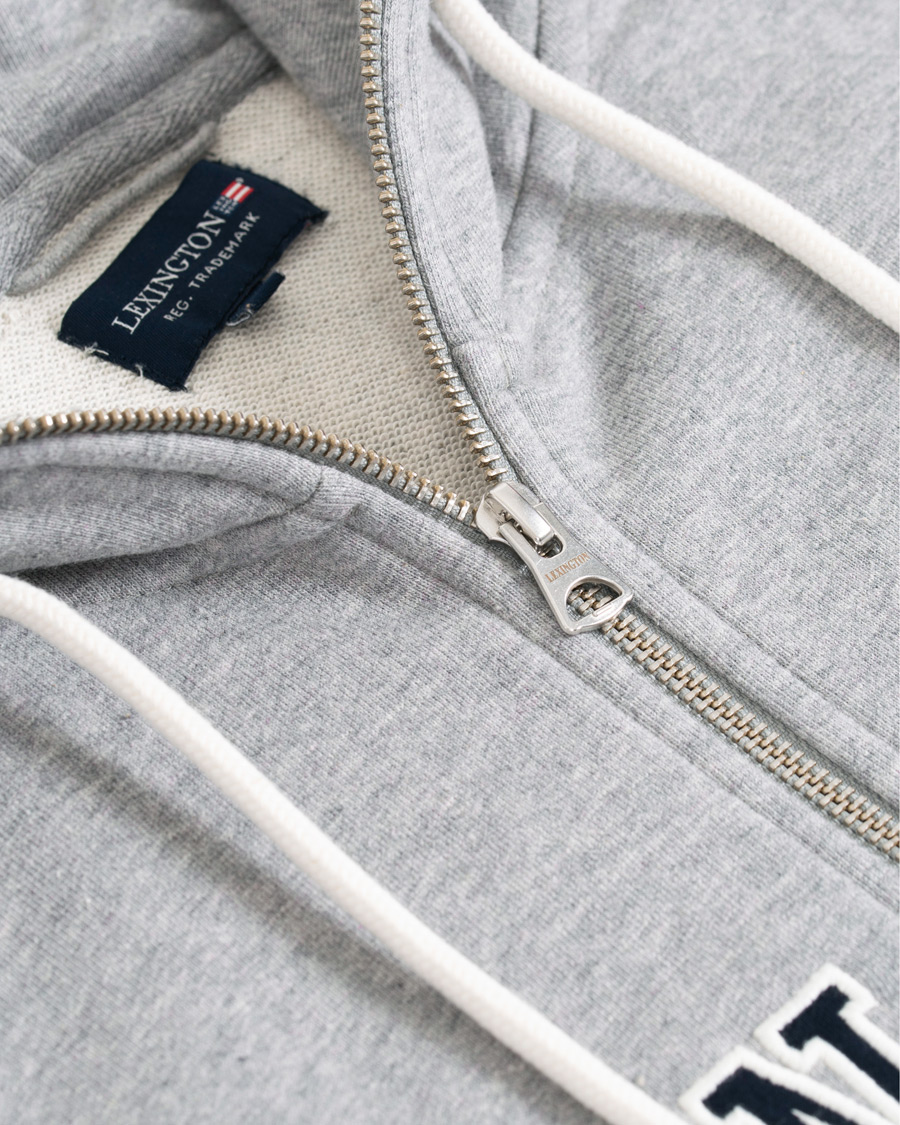 Herren | Pullover | Lexington | Michael Full Zip Logo Hoodie Grey Melange