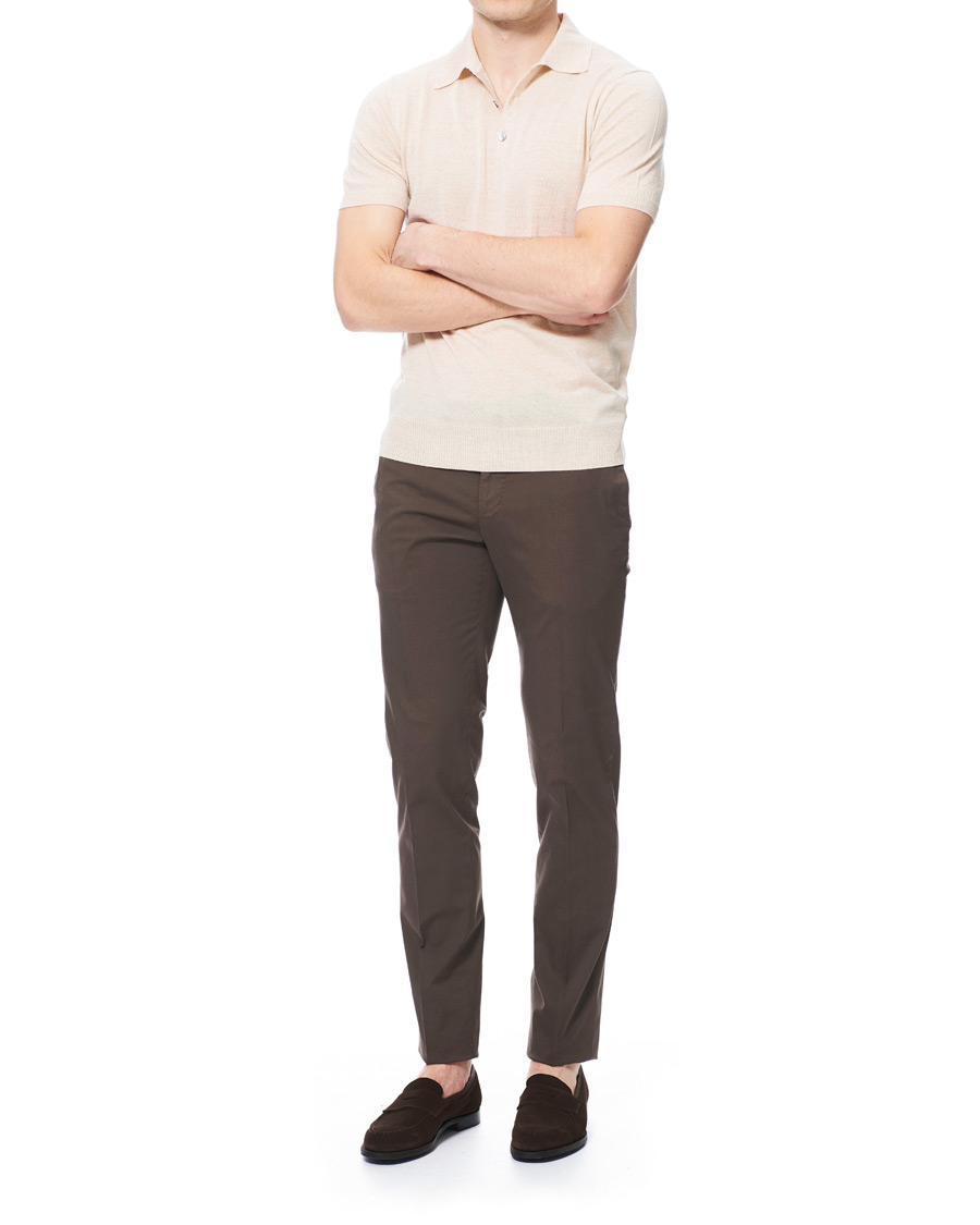 Herren | Poloshirts | Morris Heritage | Short Sleeve Knitted Polo Shirt Off White