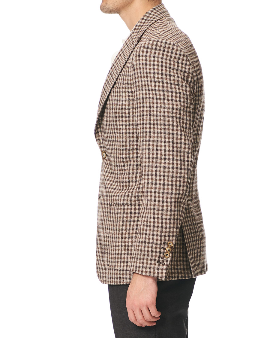 Herren | Sakkos | Morris Heritage | Checked Patch Pocket Boucle Blazer Brown