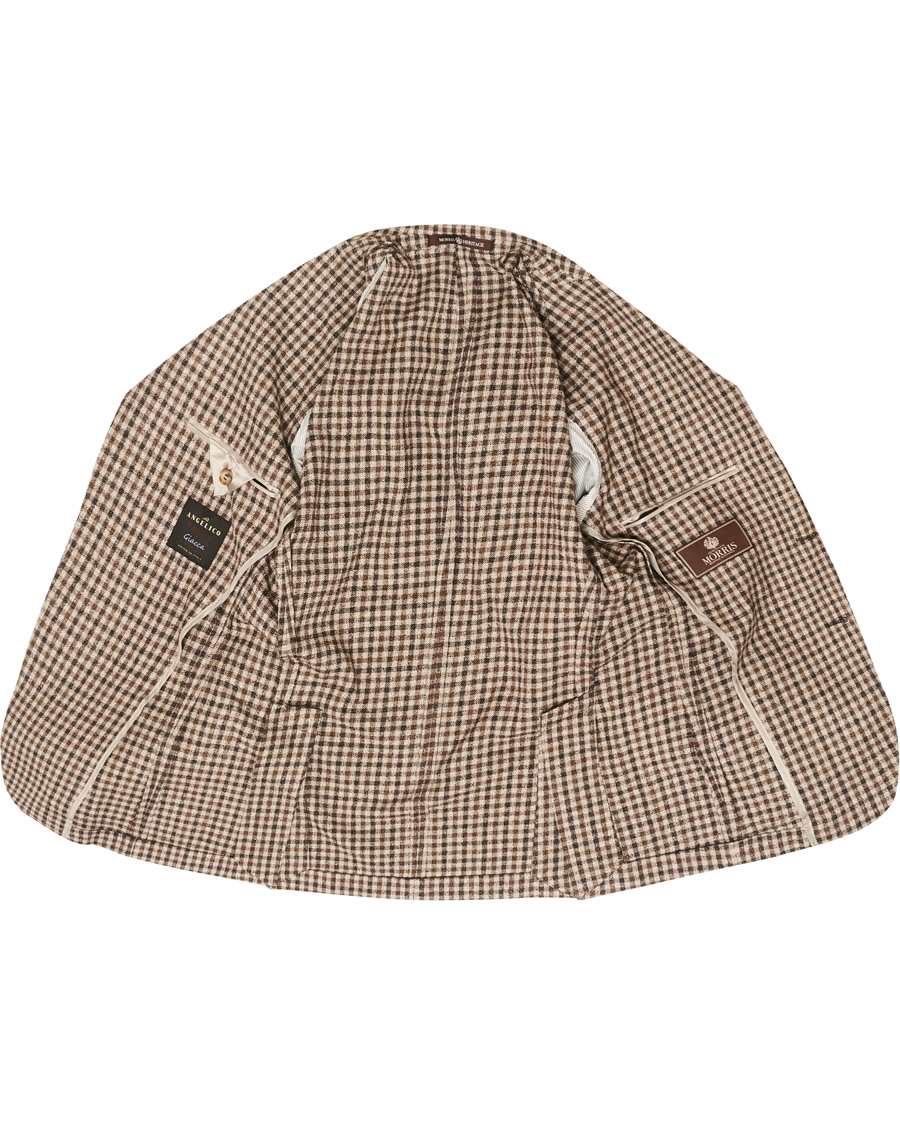Herren | Sakkos | Morris Heritage | Checked Patch Pocket Boucle Blazer Brown