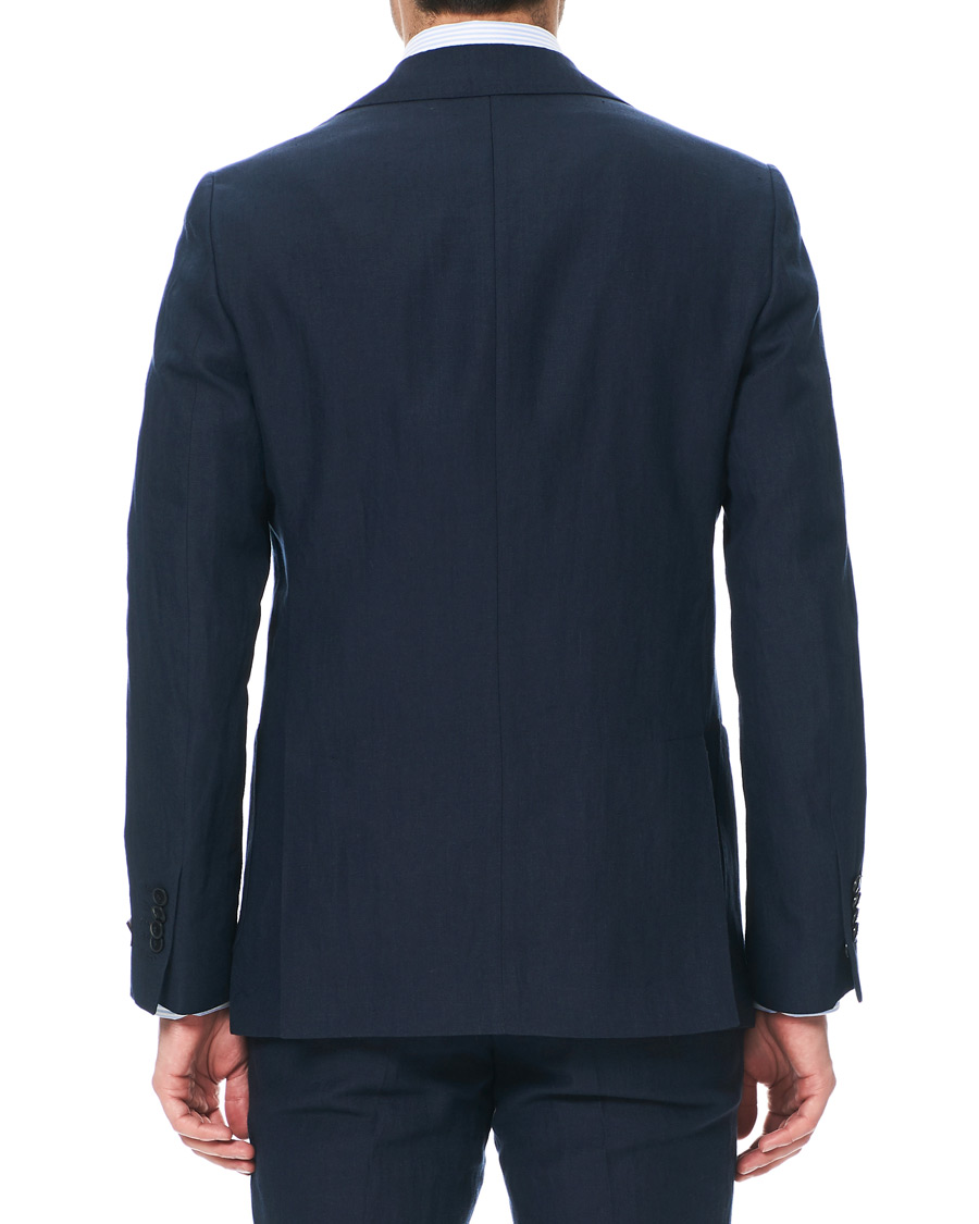 Herren | Sakkos | Morris Heritage | Mike Patch Pocket Linen Blazer Navy