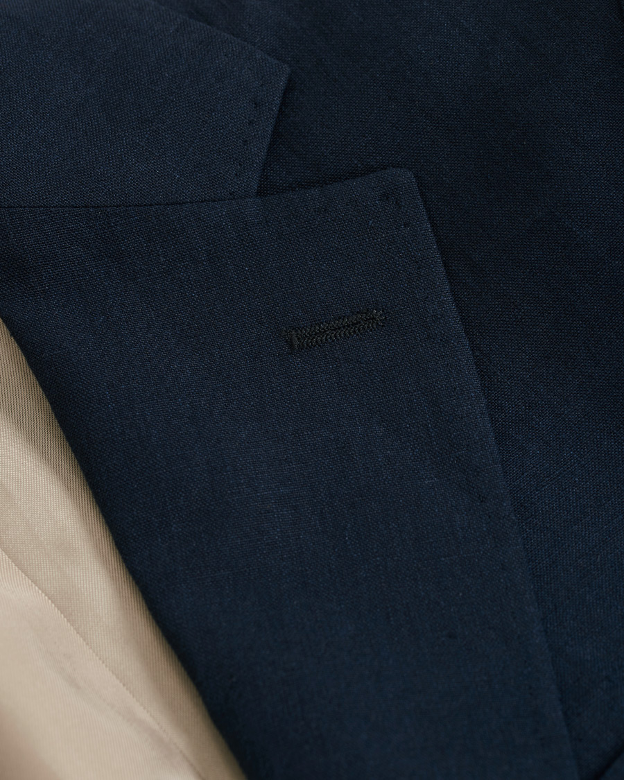 Herren | Sakkos | Morris Heritage | Mike Patch Pocket Linen Blazer Navy
