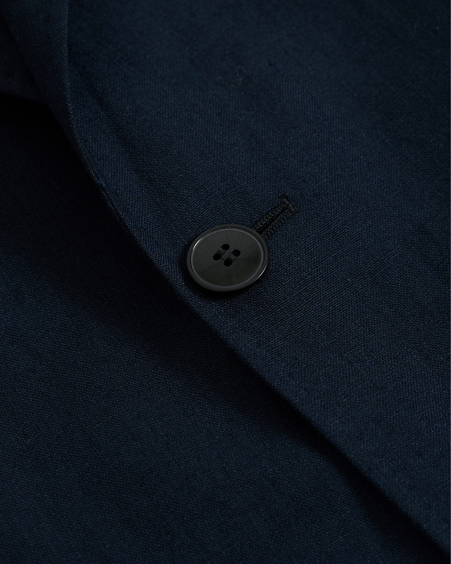 Herren | Sakkos | Morris Heritage | Mike Patch Pocket Linen Blazer Navy