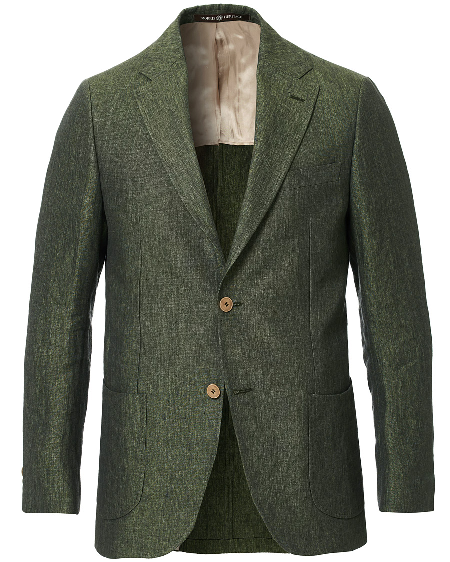 Herren | Sakkos | Morris Heritage | Mike Patch Pocket Linen Blazer Green