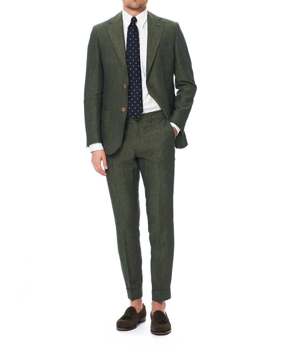 Herren | Sakkos | Morris Heritage | Mike Patch Pocket Linen Blazer Green