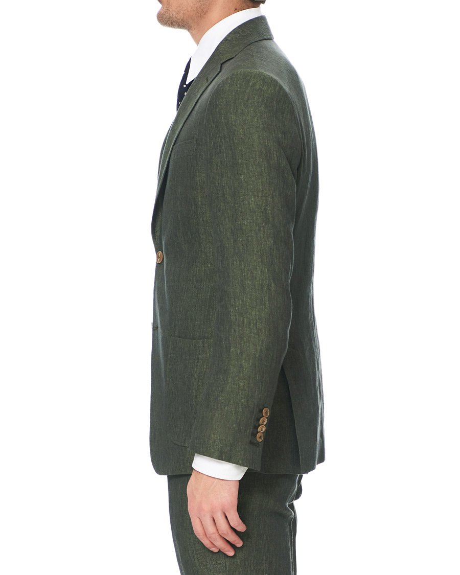 Herren | Sakkos | Morris Heritage | Mike Patch Pocket Linen Blazer Green