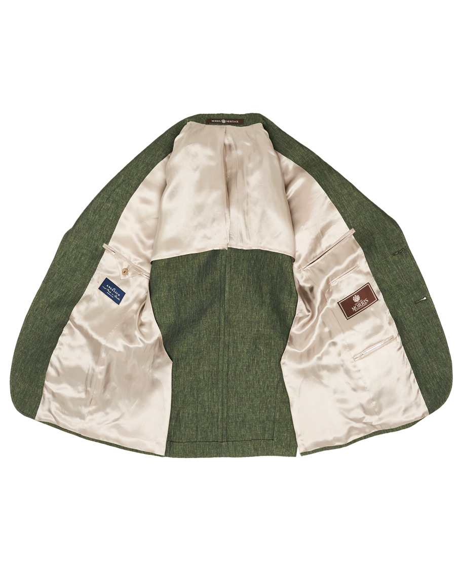 Herren | Sakkos | Morris Heritage | Mike Patch Pocket Linen Blazer Green