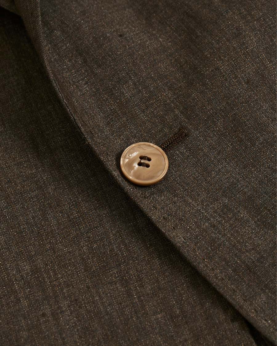 Herren | Sakkos | Morris Heritage | Mike Patch Pocket Linen Blazer Brown