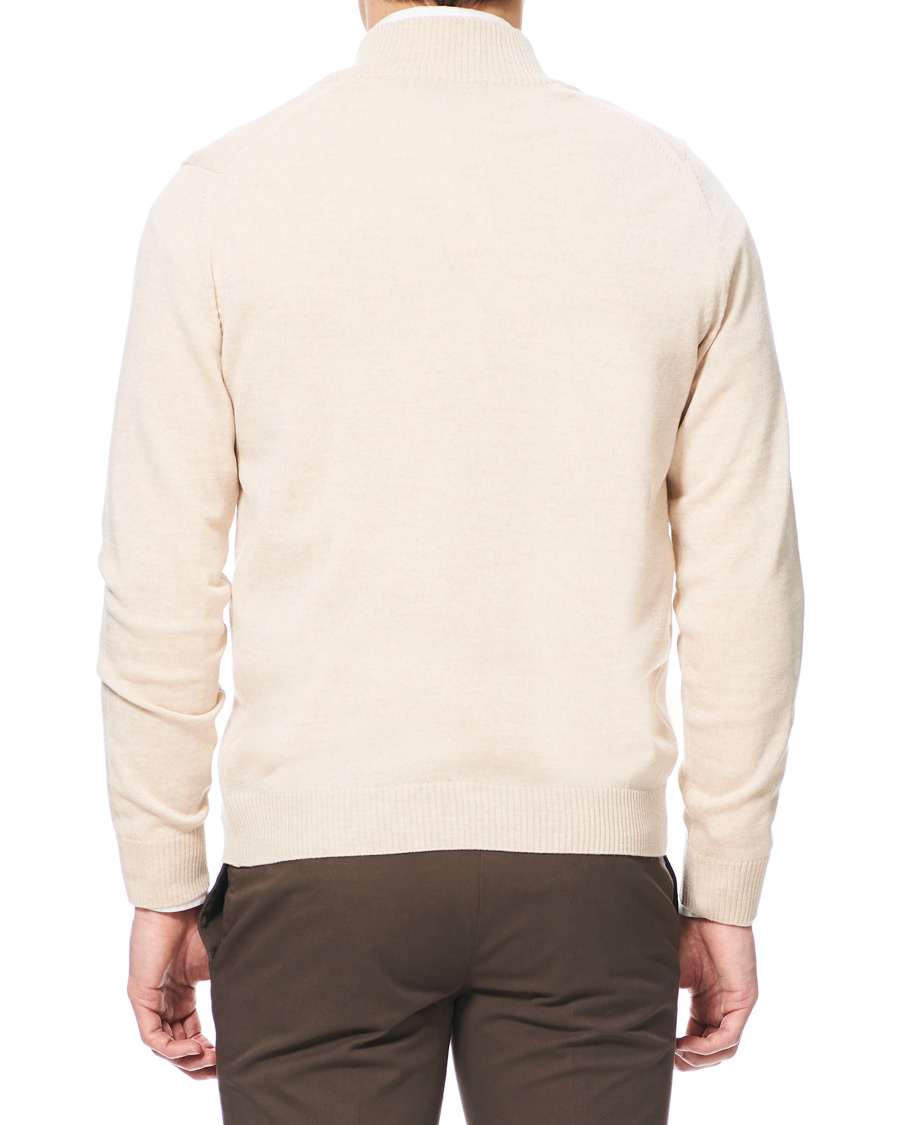 Herren | Pullover | Morris Heritage | Contrast Full Zip Cardigan Off White