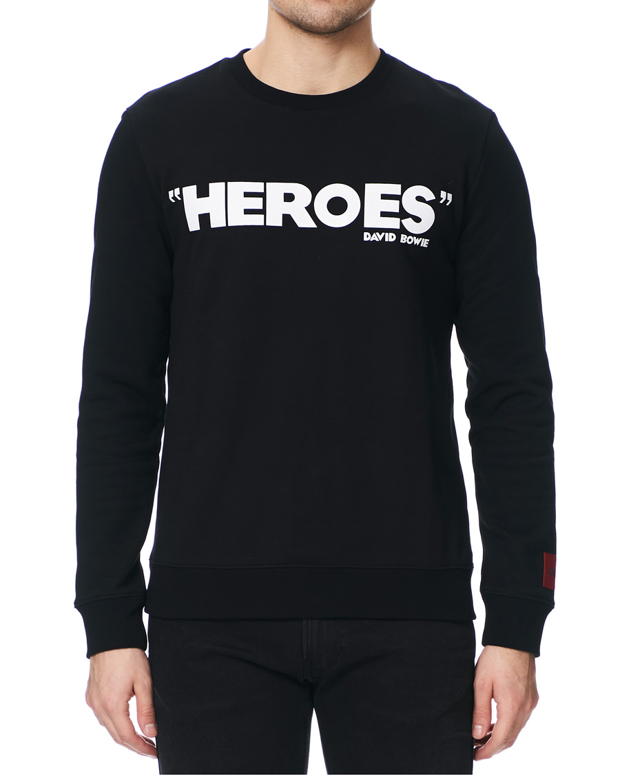 Herren | Pullover | HUGO | Deroes Printed Sweatshirt Black