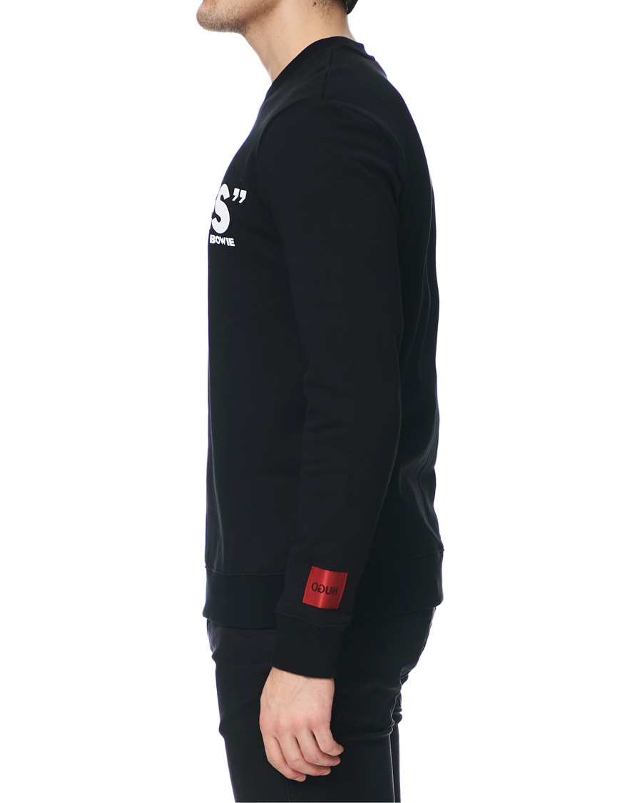 Herren | Pullover | HUGO | Deroes Printed Sweatshirt Black