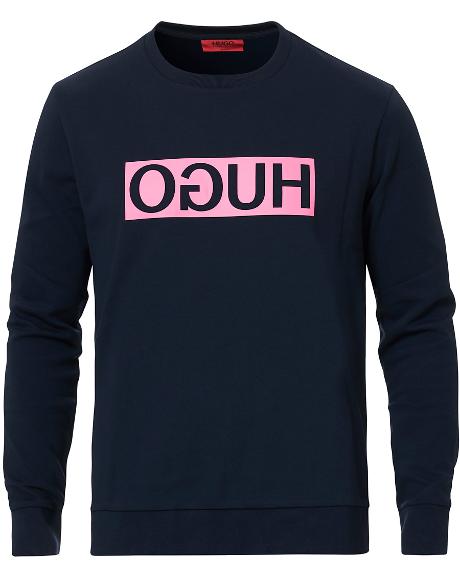 Herren | Pullover | HUGO | Dicago Crew Neck Logo Sweatshirt Dark Blue