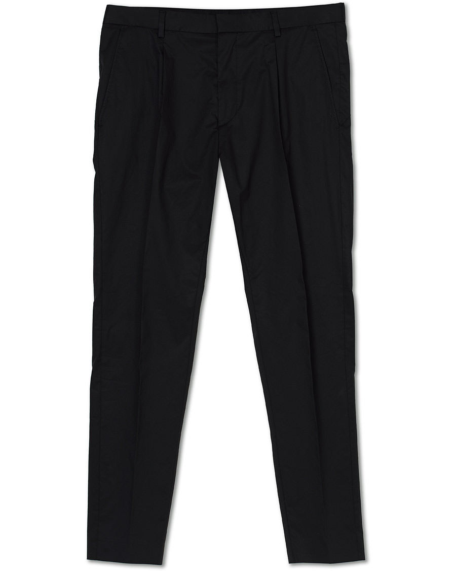 Herren | Hosen | HUGO | Gadu Pleated Stretch Pants Black