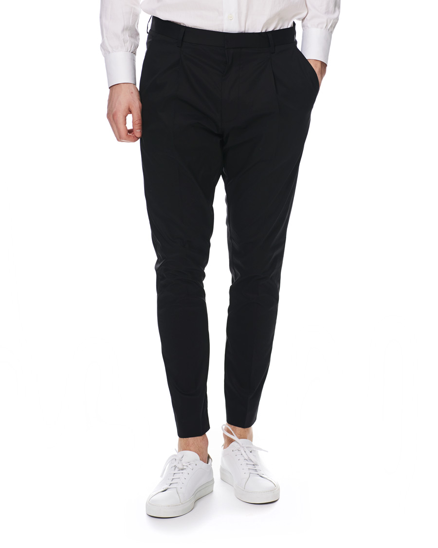 Herren | Hosen | HUGO | Gadu Pleated Stretch Pants Black
