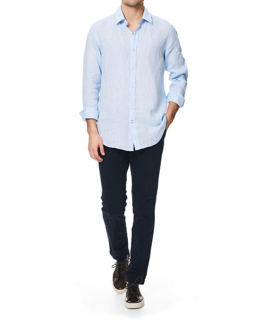 Herren | Hemden | BOSS BLACK | BOSS Lukas Linen Shirt Light Blue