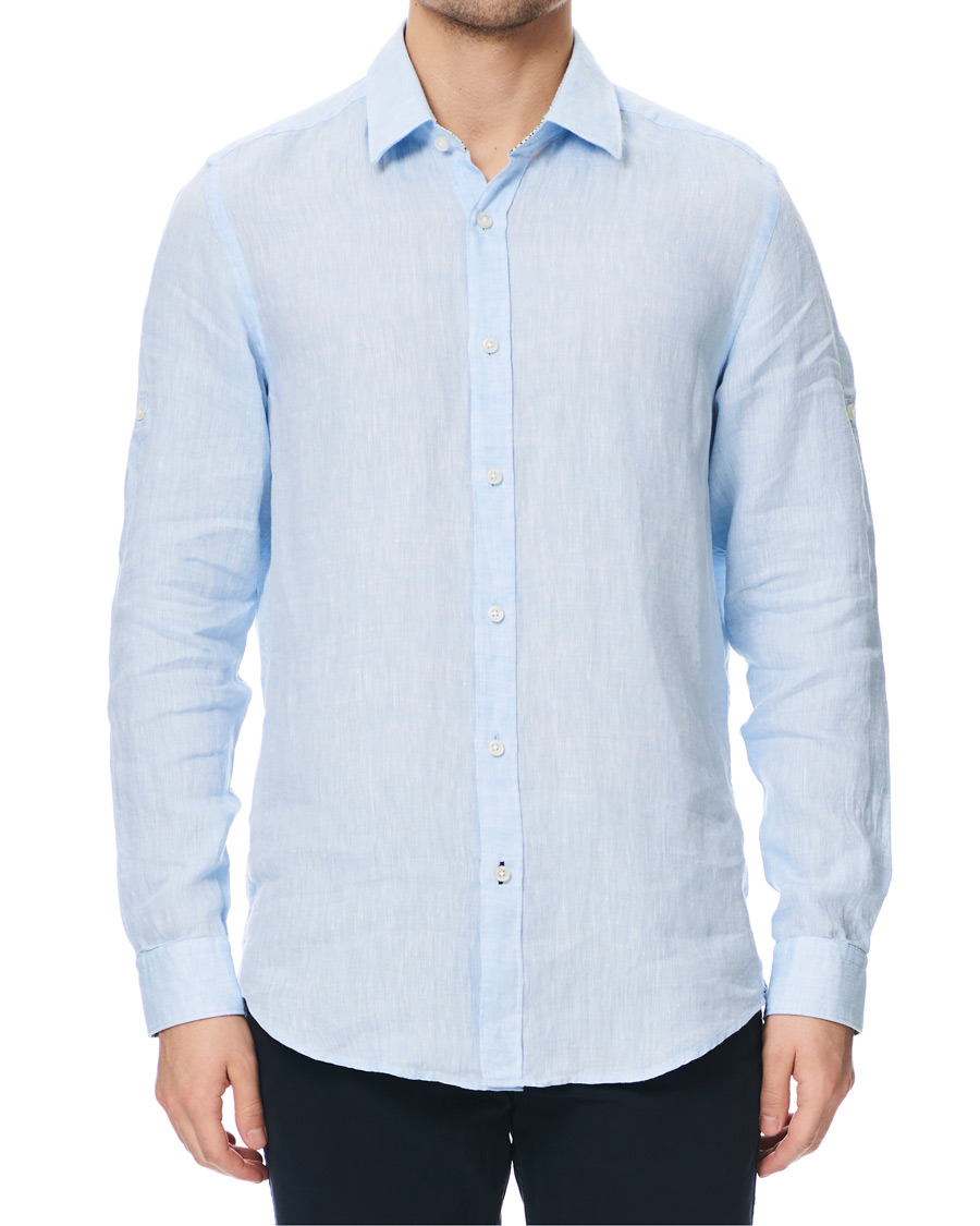 Herren | Hemden | BOSS BLACK | BOSS Lukas Linen Shirt Light Blue